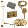 Brauer Edition 5-GG-181 thermostatische inbouw regendouche met drukknoppen SET 70 goud geborsteld PVD