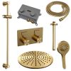 Brauer Edition 5-GG-183 thermostatische inbouw regendouche met drukknoppen SET 72 goud geborsteld PVD