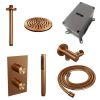 Brauer Edition 5-GK-054 thermostatische inbouw regendouche 3-weg omstelling SET 29 koper geborsteld PVD
