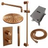Brauer Edition 5-GK-063 thermostatische inbouw regendouche 3-weg omstelling SET 40 koper geborsteld PVD