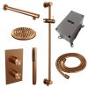 Brauer Edition 5-GK-064 thermostatische inbouw regendouche 3-weg omstelling SET 37 koper geborsteld PVD