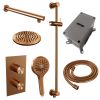 Brauer Edition 5-GK-070 thermostatische inbouw regendouche 3-weg omstelling SET 43 koper geborsteld PVD