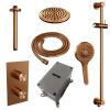Brauer Edition 5-GK-072 thermostatische inbouw regendouche 3-weg omstelling SET 47 koper geborsteld PVD