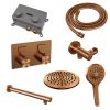 Brauer Edition 5-GK-166 thermostatische inbouw regendouche met drukknoppen SET 55 koper geborsteld PVD