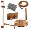 Brauer Edition 5-GK-175 thermostatische inbouw regendouche met drukknoppen SET 64 koper geborsteld PVD