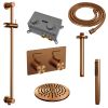 Brauer Edition 5-GK-176 thermostatische inbouw regendouche met drukknoppen SET 65 koper geborsteld PVD
