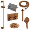 Brauer Edition 5-GK-182 thermostatische inbouw regendouche met drukknoppen SET 71 koper geborsteld PVD