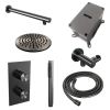 Brauer Edition 5-GM-052 thermostatische inbouw regendouche 3-weg omstelling SET 25 gunmetal geborsteld PVD