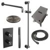 Brauer Edition 5-GM-062 thermostatische inbouw regendouche 3-weg omstelling SET 39 gunmetal geborsteld PVD