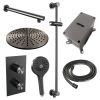 Brauer Edition 5-GM-071 thermostatische inbouw regendouche 3-weg omstelling SET 44 gunmetal geborsteld PVD