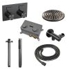 Brauer Edition 5-GM-164 thermostatische inbouw regendouche met drukknoppen SET 53 gunmetal geborsteld PVD