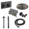 Brauer Edition 5-GM-165 thermostatische inbouw regendouche met drukknoppen SET 54 gunmetal geborsteld PVD
