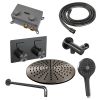 Brauer Edition 5-GM-169 thermostatische inbouw regendouche met drukknoppen SET 58 gunmetal geborsteld PVD