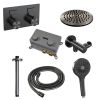Brauer Edition 5-GM-170 thermostatische inbouw regendouche met drukknoppen SET 59 gunmetal geborsteld PVD