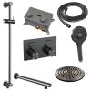 Brauer Edition 5-GM-178 thermostatische inbouw regendouche met drukknoppen SET 67 gunmetal geborsteld PVD