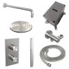 Brauer Edition 5-NG-050 thermostatische inbouw regendouche 3-weg omstelling SET 27 RVS geborsteld PVD