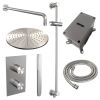 Brauer Edition 5-NG-063 thermostatische inbouw regendouche 3-weg omstelling SET 40 RVS geborsteld PVD