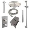 Brauer Edition 5-NG-067 thermostatische inbouw regendouche 3-weg omstelling SET 42 RVS geborsteld PVD