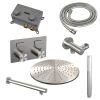 Brauer Edition 5-NG-161 thermostatische inbouw regendouche met drukknoppen SET 50 RVS geborsteld PVD