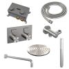 Brauer Edition 5-NG-162 thermostatische inbouw regendouche met drukknoppen SET 51 RVS geborsteld PVD