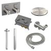 Brauer Edition 5-NG-164 thermostatische inbouw regendouche met drukknoppen SET 53 RVS geborsteld PVD