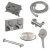 Brauer Edition 5-NG-166 thermostatische inbouw regendouche met drukknoppen SET 55 RVS geborsteld PVD