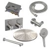 Brauer Edition 5-NG-167 thermostatische inbouw regendouche met drukknoppen SET 56 RVS geborsteld PVD