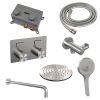 Brauer Edition 5-NG-168 thermostatische inbouw regendouche met drukknoppen SET 57 RVS geborsteld PVD