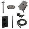 Brauer Edition 5-S-054 thermostatische inbouw regendouche 3-weg omstelling SET 29 mat zwart