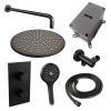Brauer Edition 5-S-057 thermostatische inbouw regendouche 3-weg omstelling SET 34 mat zwart