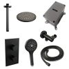 Brauer Edition 5-S-060 thermostatische inbouw regendouche 3-weg omstelling SET 35 mat zwart