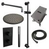 Brauer Edition 5-S-063 thermostatische inbouw regendouche 3-weg omstelling SET 40 mat zwart