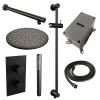 Brauer Edition 5-S-065 thermostatische inbouw regendouche 3-weg omstelling SET 38 mat zwart