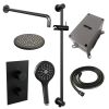 Brauer Edition 5-S-068 thermostatische inbouw regendouche 3-weg omstelling SET 45 mat zwart