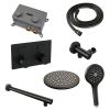 Brauer Edition 5-S-166 thermostatische inbouw regendouche met drukknoppen SET 55 mat zwart