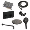 Brauer Edition 5-S-168 thermostatische inbouw regendouche met drukknoppen SET 57 mat zwart