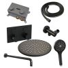 Brauer Edition 5-S-169 thermostatische inbouw regendouche met drukknoppen SET 58 mat zwart