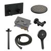 Brauer Edition 5-S-170 thermostatische inbouw regendouche met drukknoppen SET 59 mat zwart