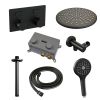 Brauer Edition 5-S-171 thermostatische inbouw regendouche met drukknoppen SET 60 mat zwart