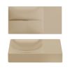 Clou Vale CL0334161R fountain 38x19cm without tap hole right matt mustard ceramic