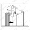 Inda Sim 6000 RBGV133134GR inschuifmagneetprofiel voor scharnierzijde, 195cm