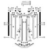 Koralle VarioPlus 2537365 ( L43361 ) rechter glasbevestiging t.b.v. rails zilver gesatineerd