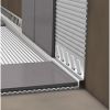 Blanke Aqua Keil Wand 8402840100R afsluitprofiel 2000x10x40mm rechts RVS verchroomd