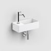 Clou New Flush 3 CL031343202 fontein 35x18cm met vlakke afvoerplaat aluite mat wit