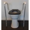 Handicare (Linido) 10540 toiletsteun met hulppoot aluminium/ kunststof wit