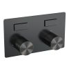 Brauer Carving 5-GM-212 thermostatische inbouw badkraan met drukknoppen SET 03 gunmetal geborsteld PVD