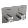 Brauer Carving 5-NG-212 thermostatische inbouw badkraan met drukknoppen SET 03 RVS geborsteld PVD