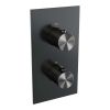 Brauer Edition 5-GM-052 thermostatische inbouw regendouche 3-weg omstelling SET 25 gunmetal geborsteld PVD