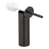 Geesa Nemox Brushed Metal Black 916511-09 toiletborstelhouder (witte borstelkop) zwart metaal geborsteld