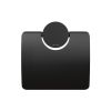 Geesa Opal Black 917208-06 toiletrolhouder met klep zwart